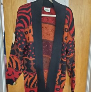 Front open Pancho/long Cardigan